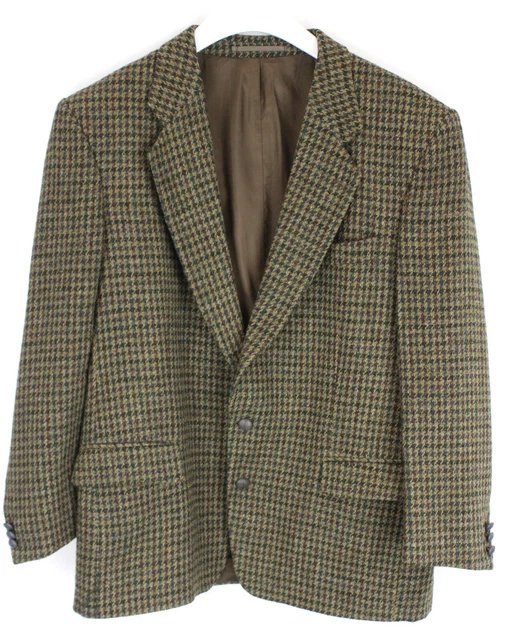 Harris Tweed x Mario Barutti Giacca Uomo (UK) 42S Lana con Motivo Foderato