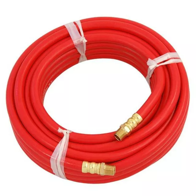 Rubber Air Compressor Hose Air Line 10m Metre1/4''BSP 8mm Bore Heavy Duty