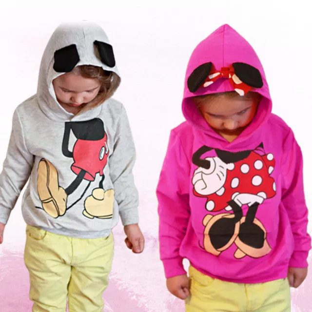 Kids Baby Girls Minnie Mouse Sweatshirt Top Pants Casual Tracksuit Outfits Warm 2