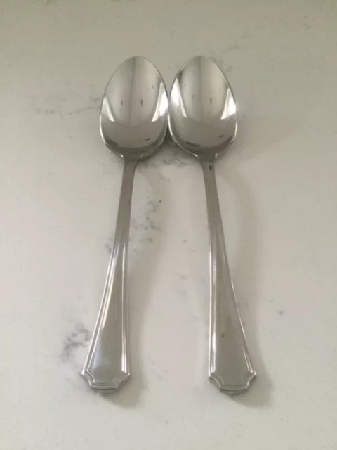 *RARE* 2 x Oneida Balmoral 19.6cm Serving Spoons Cutlery Pair Stainless Steel VG