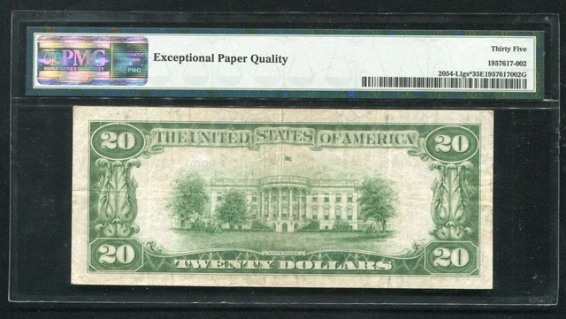 FR.2054-Llgs* 1934 $20 *STAR* FRN LIGHT GREEN SEAL SAN FRANCISCO,CA PMG VF-35EPQ 2