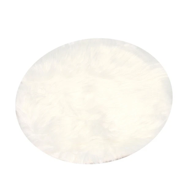 tappeto finta pelle di pecora 30x30 cm soffice morbido pelo lungo carpa decorativa T9Q7