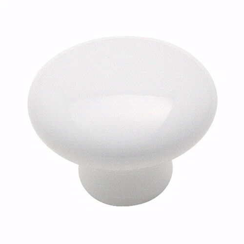 Pack of 10 Amerock Allison 232WHT White Ceramic 1 1/4" Round Cabinet Knob Pulls