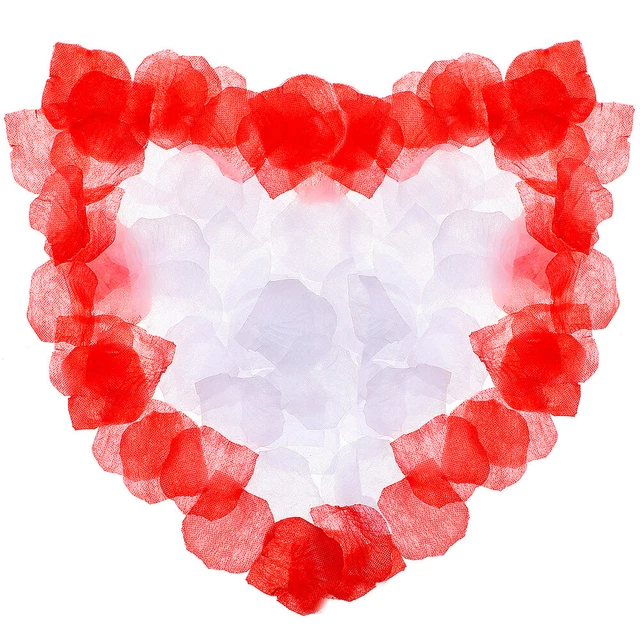 2000 piezas pétalos de rosa tela de seda brillante mesa de boda dispersión pétalos de flores falsos