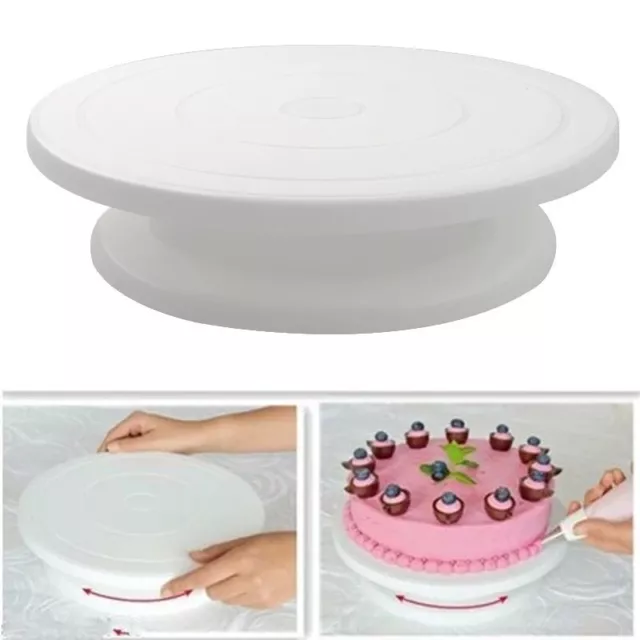 Plastic Swivel Anti-Slip Round Cake Turntable Decorating Stand Cake Rotating