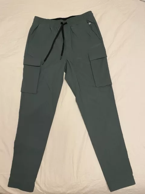 Kenneth Cole Men's Active Slim Fit Cargo Jogger Pants in forest green, Medium