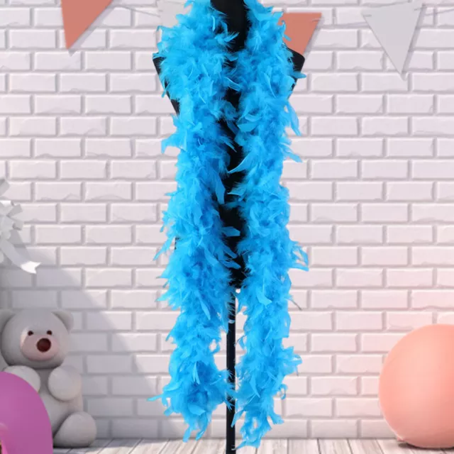 Fancy Dress Colorful Feather Scarf Lifeful for Fancy Dress Crafts (Lake Blue)
