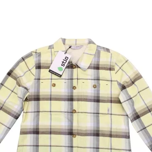 Stio “Hutkeeper” Heavyweight Flannel Shirt, NWT - Women’s S, L + XL - Straw $145