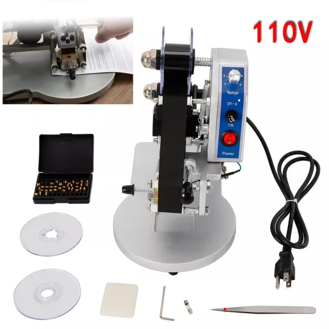 DY - 8 Hot Stamp Printer Manual Ribbon Coding Hot Foil Stamping Date Code Tool