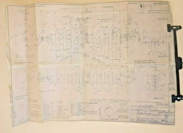 1974 , Benelli , BENELLI QUATTRO 500,  504/ ,genuine Blueprint- Crankshaft