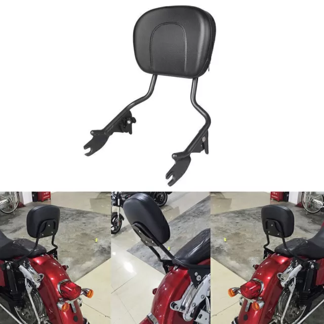 Motor Rückenlehne Sissy Bar Gepäckträger mit Pad für Harley Touring Road/Electra