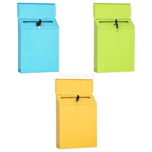 3x Art Mailbox Dépôt Drop Box Key Holder Postbox Case For Porch Office