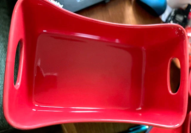 Rachael Ray RED 9x13 Lasagna Lover ~Casserole 4-qt Stoneware Baking Dish NICE!
