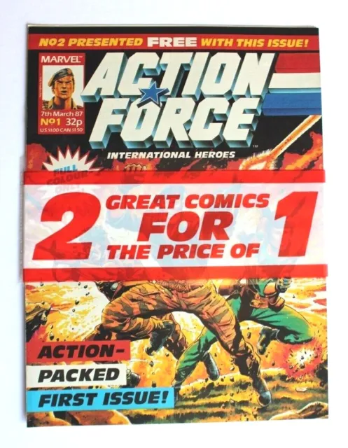 Action Force # 1 & 2 (Feb. 1987, Marvel UK)  Banded -  New and unread - GI Joe