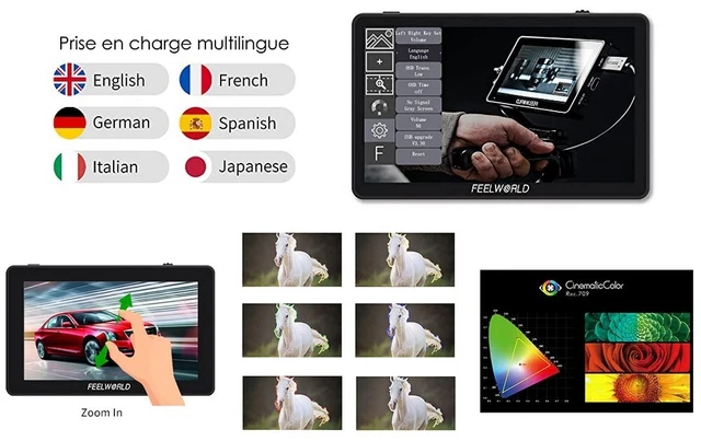 Ecran Moniteur Feelworld F6 Plus 5.5 Pouces - Ecran tactile - FULL HD - 4K HDMI 6