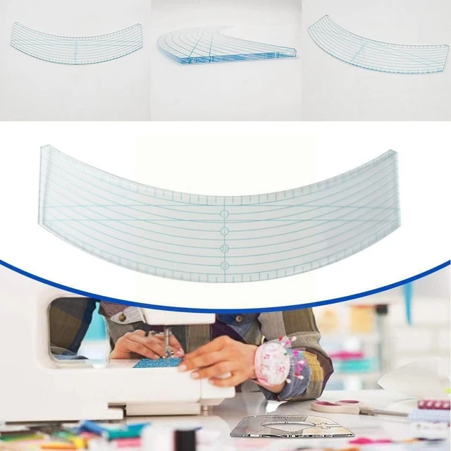 Plantilla de regla curvas simples acrílico simple para cortar ropa 8 pulgadas