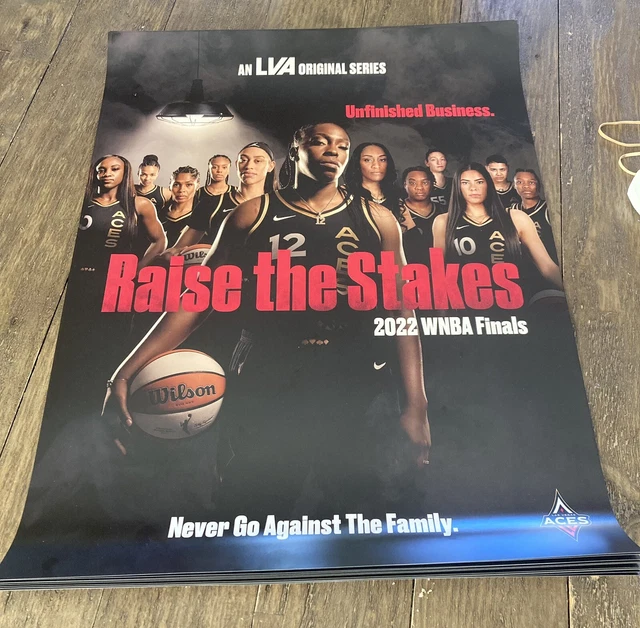 LAS VEGAS ACES 2022 WNBA Finals Game Poster. Raise the Stakes Size