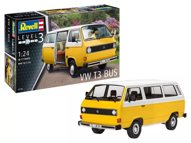 Revell 07706 VW T3 Bus Plastique Kit de Construction Modèle 1:24 Neuf
