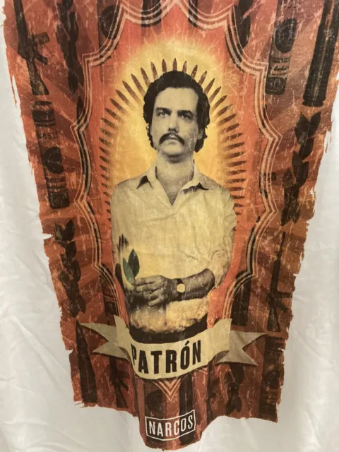 Narcos white t-shirt - Large size Pablo Escobar
