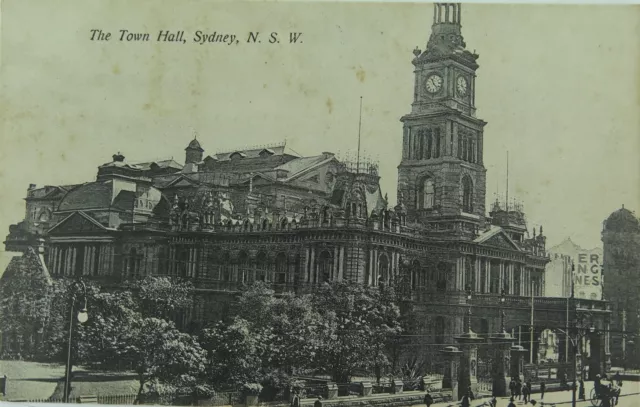 .Sydney , The Town Hall New South Wales Early 1900’S Postcard