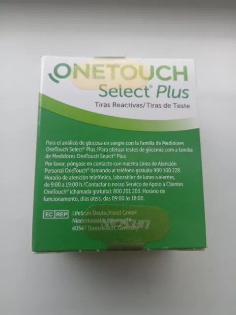 ONE TOUCH SELECT PLUS   50 Tiras Reactivas de Medición de Glucosa Sangre