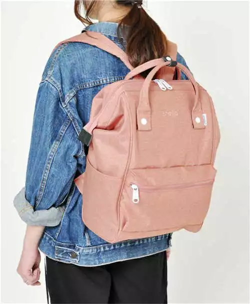 Japan Anello Women Student Linen Cloth Backpack Student Travel Polyester Bags