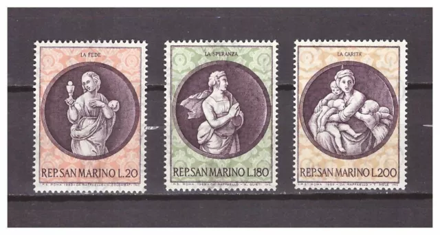 s15294) SAN MARINO 1969 MNH** Nuovi** Christmas Natale 3v