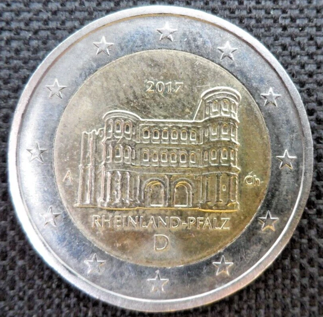 2 Euro Münze Rheinland Pfalz 2017 Fehlprägung SELTENE 2017 ORIGINAL 2 Euro Münze aus Deutschland/Rheinland-Pfalz