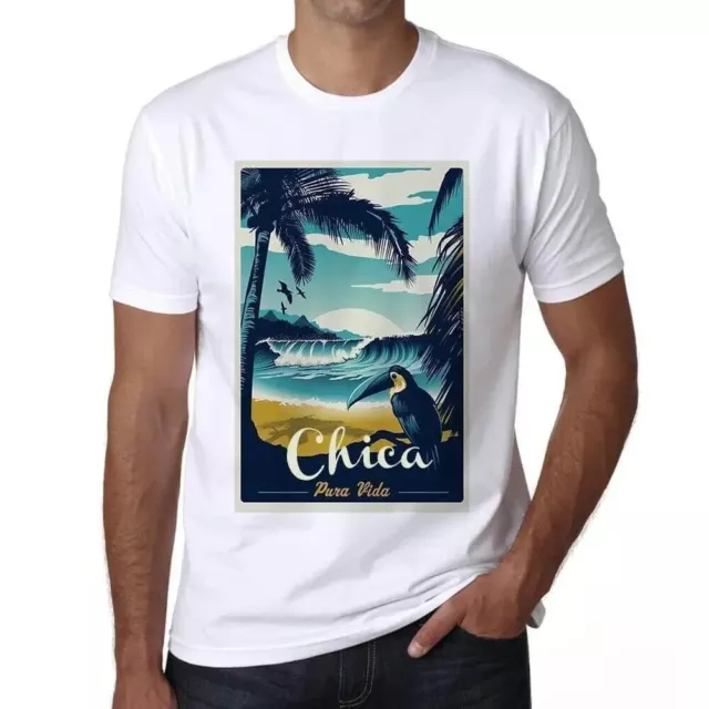 Camiseta Estampada para Hombre Playa Chica Pura Vida – Chica Pura Vida Beach
