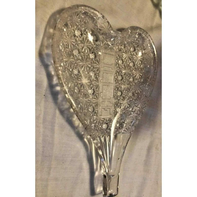 EAPG Heart Shaped Dresser or Relish Tray "Daisy & Button" Pattern C1880's
