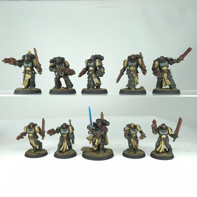 PRIMARIS CRUSADER SQUAD Painted Black Templars Space Marines Warhammer ...