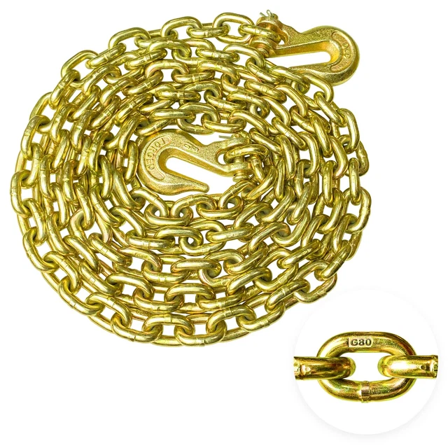 G80 Transport Binder Chain 5/16 Inch X 10 Foot Safety/Binder Chain with Clevis G