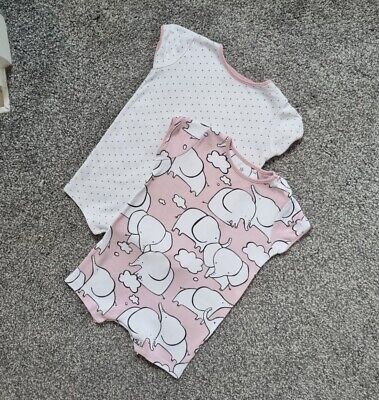 Baby Girls Next Rompers Bundle 3-6 Months Pink Elephants summer outfits y