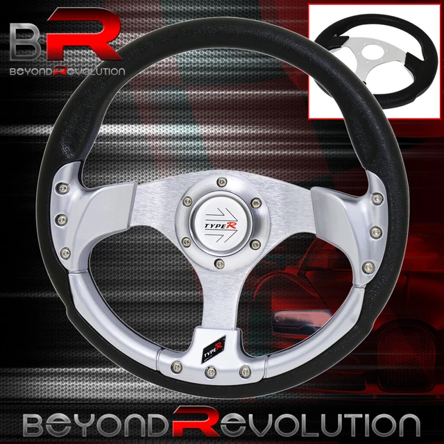 Typer Button Jdm Silver Inner Fusion Style Inner Center 320mm Steering Wheel