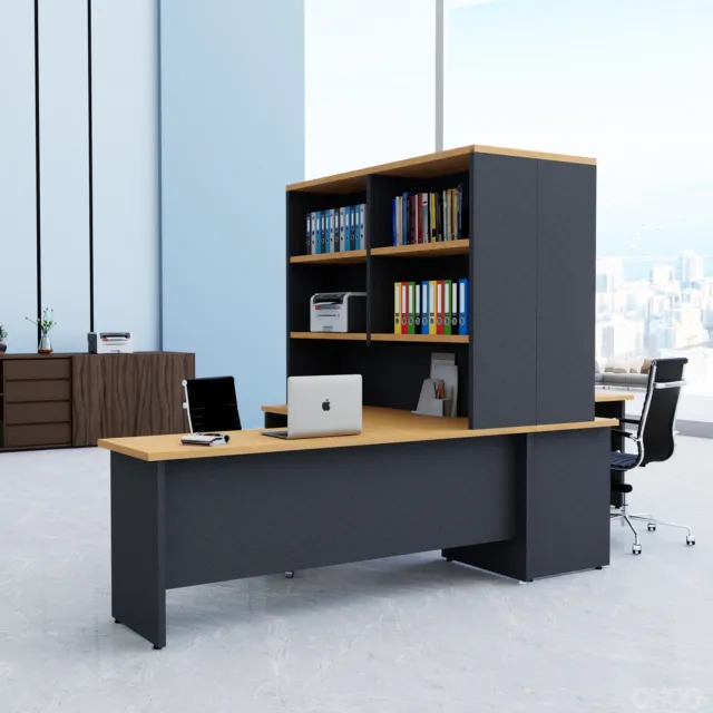 Corner Workstation Office Desk With Hutch Home Furniture Computer Study Desk 180
