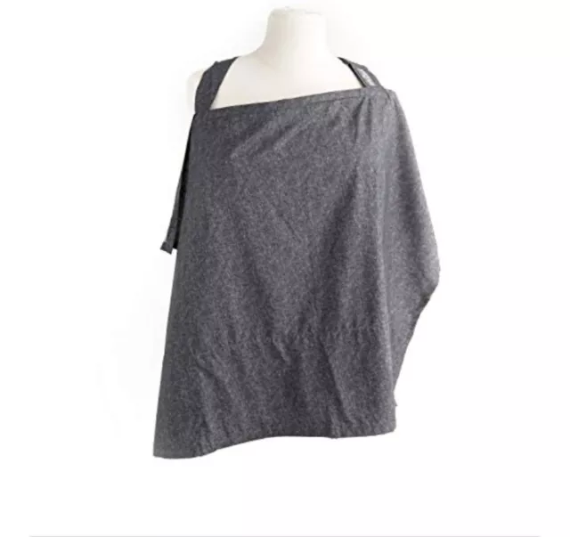 Kids N Such Baby Nursing Cover with Sewn in Burp Cloth- Breastfeeding- Chambray
