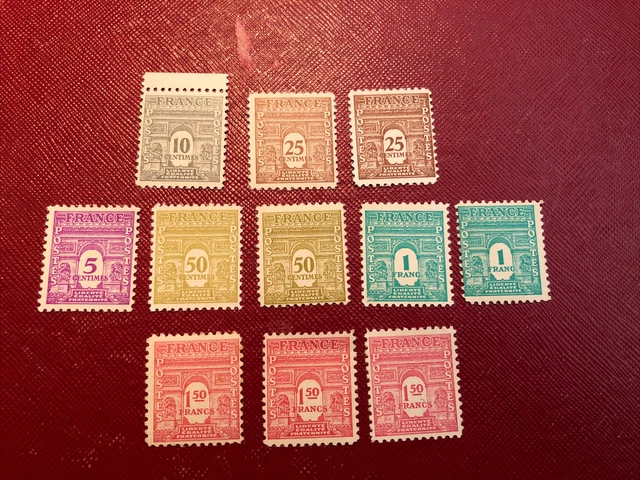 timbres france lot Arc de Triomphe 1944 NEUF ** de 620 a 628
