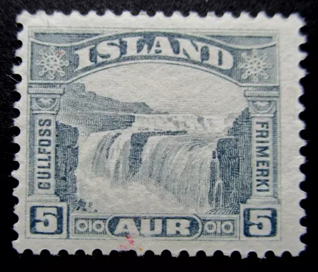 Islanda 1931Gullfoss 5a Grigio MM. SG 195