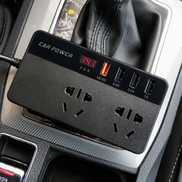 Convertidor adaptador de corriente automático dispositivo de conversión de voltaje inversor de potencia automóvil