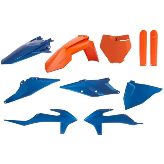 Metal FLow Plastic Kit Blau/Orange - für: Beta KTM POLISPORT 91053 SX-F SX FACTO