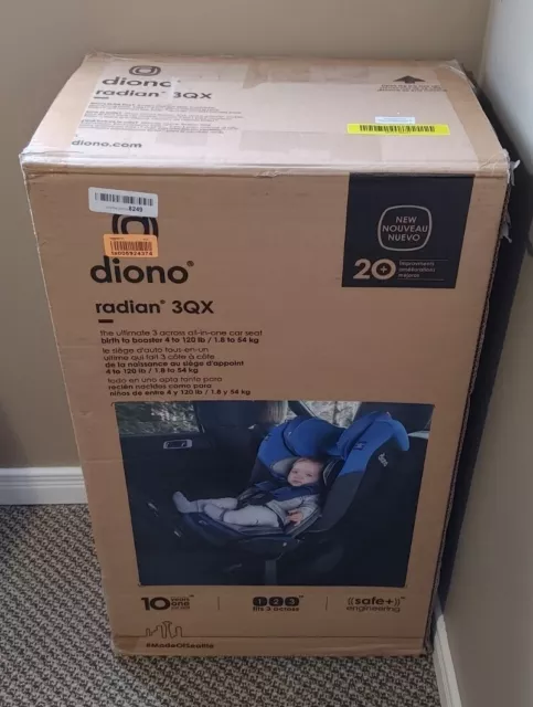 Diono Radian 3QX 4-in-1 Rear & Forward Facing Convertible Car Seat, Safe+ Engine