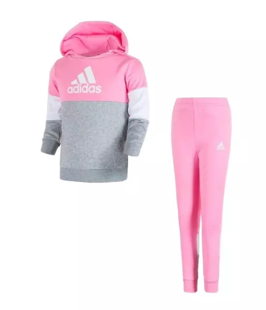 Felpa con cappuccio bambini Adidas tuta da jogging tuta da allenamento tuta sportiva cotone HU0429