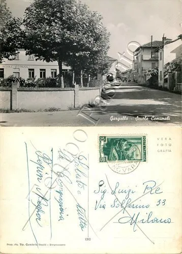 Cartolina di Gargallo, scuola comunale - Novara