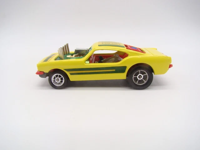 Corgi Toys 166 - Ford Mustang Dragster Whizzwheels - 1/43 Jaune - 1971 - Ancien