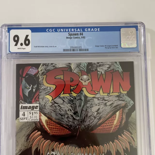 Spawn #4 Image Comics #0 Coupon Included, Key Issue, CGC 9.6 2