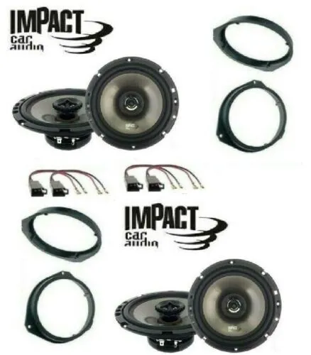 IMPACT EF 65X Set 4 Lautsprecher für Alfa Romeo Mito Mit Conn / Klemm Halter