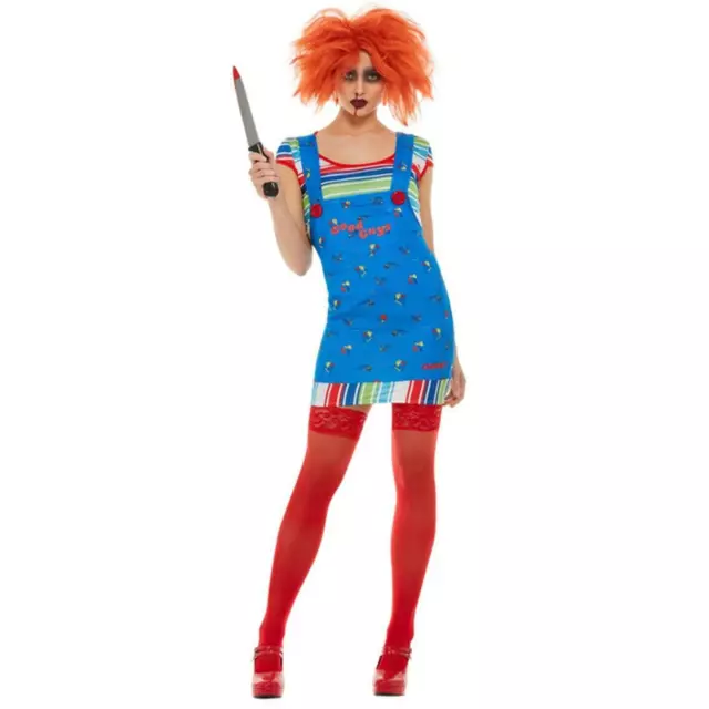 Mujer de Adulto Oficial Chucky Halloween Terror Película Disfraz para Fiesta