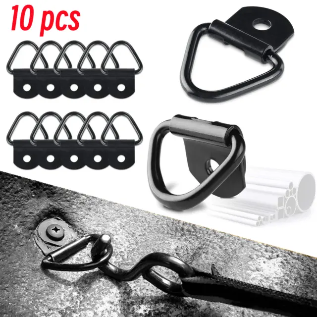 10Pcs V-Rings Hook Tie Down Point Load Securing Lashing Ring Heavy Duty Anchor