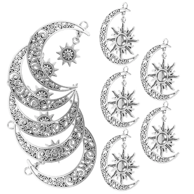 Charm Stoppers Bracelets Alloy Necklace Charms Moon Sun Pendant Jewelry