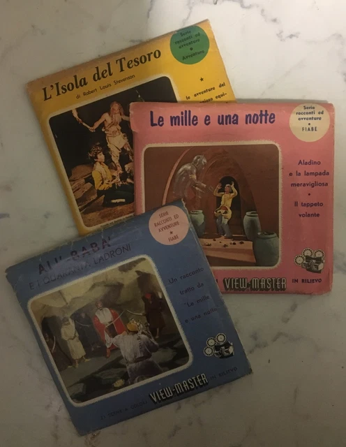 view-master  Lotto Di Tre. ALI BABÀ - LE MILLE E UNA NOTTE - L’ISOLA DEL TESORO